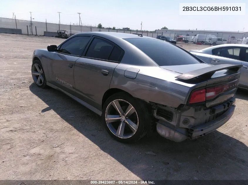 2011 Dodge Charger VIN: 2B3CL3CG6BH591031 Lot: 39423887