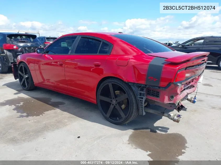 2011 Dodge Charger R/T VIN: 2B3CL5CT2BH512074 Lot: 40317274