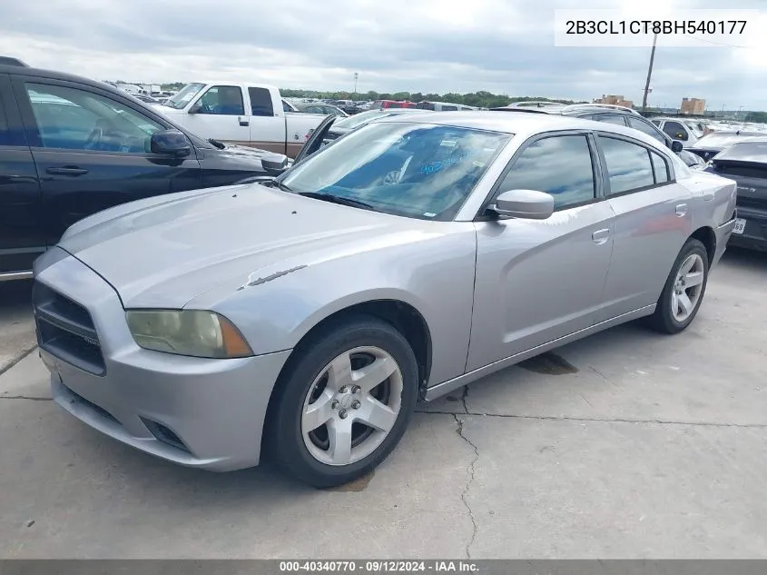 2B3CL1CT8BH540177 2011 Dodge Charger Police