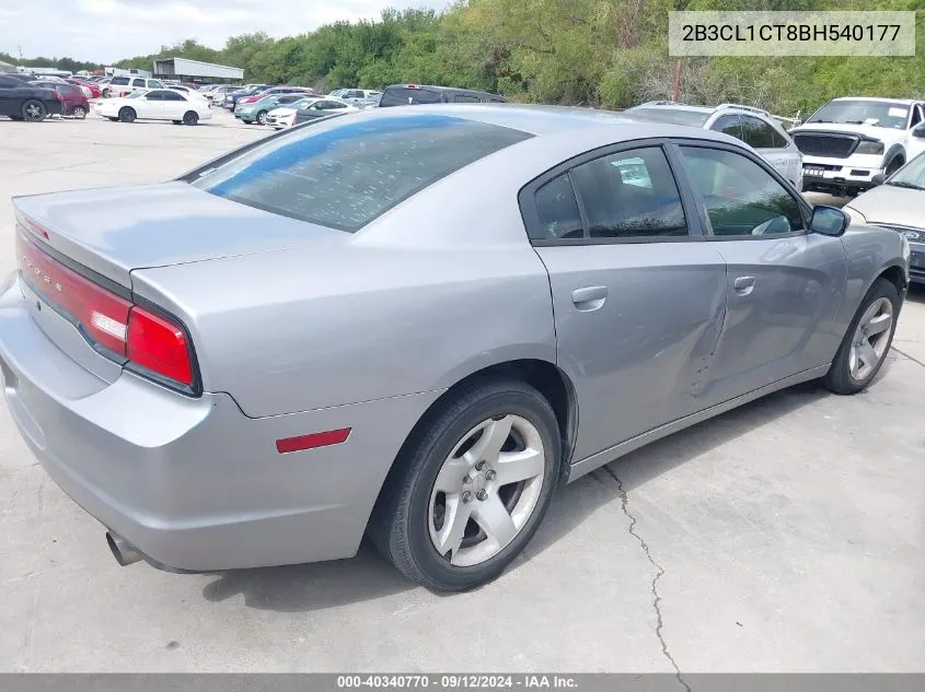 2B3CL1CT8BH540177 2011 Dodge Charger Police