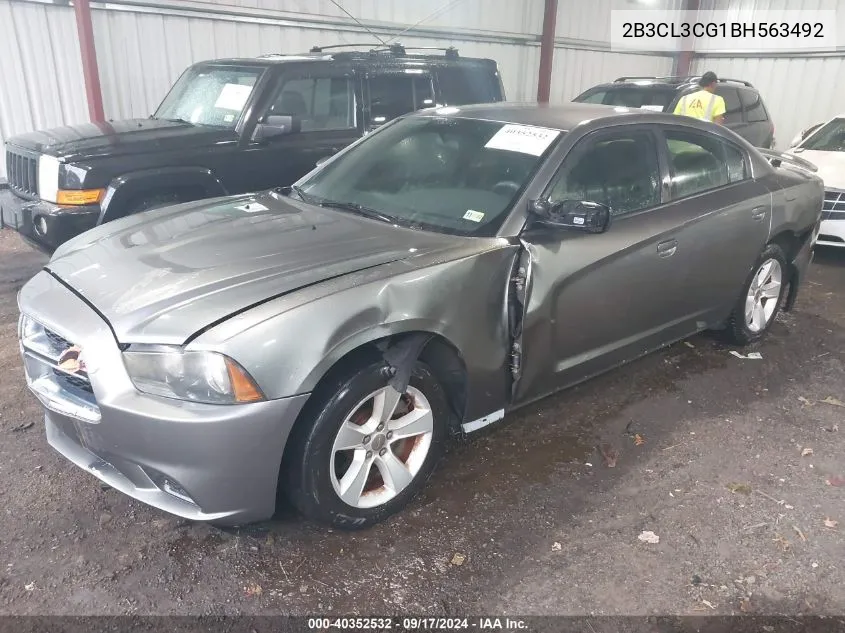 2011 Dodge Charger VIN: 2B3CL3CG1BH563492 Lot: 40352532