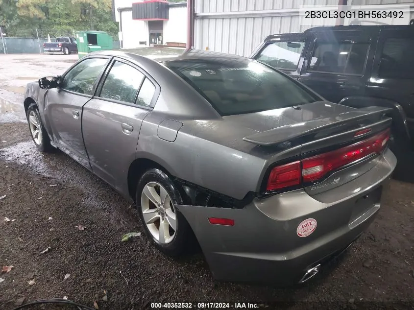 2011 Dodge Charger VIN: 2B3CL3CG1BH563492 Lot: 40352532