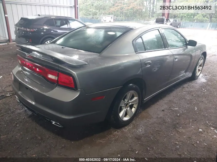 2011 Dodge Charger VIN: 2B3CL3CG1BH563492 Lot: 40352532