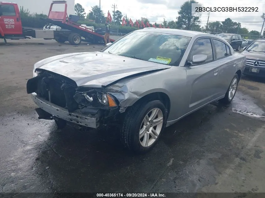 2011 Dodge Charger VIN: 2B3CL3CG3BH532292 Lot: 40365174