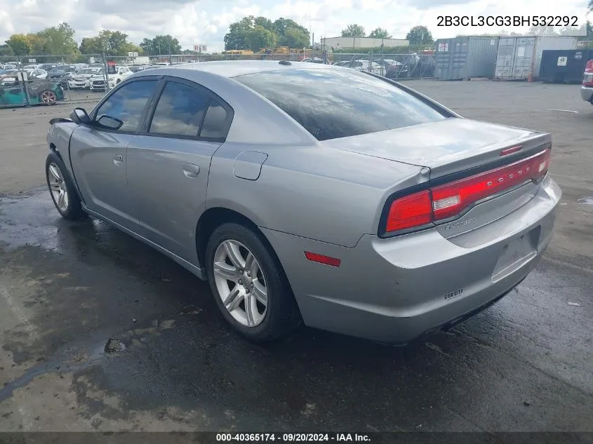 2011 Dodge Charger VIN: 2B3CL3CG3BH532292 Lot: 40365174