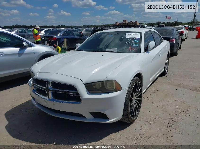 2011 Dodge Charger VIN: 2B3CL3CG4BH531152 Lot: 40392926