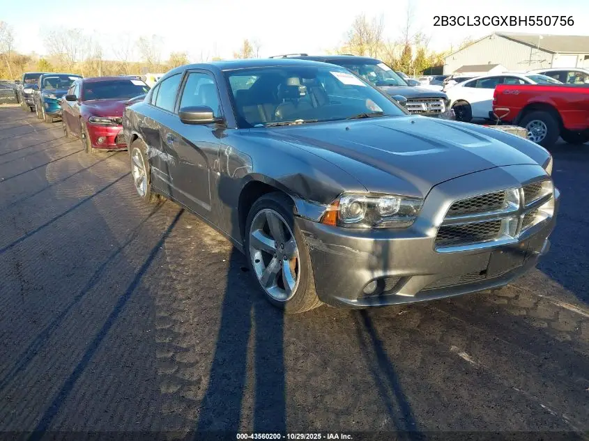 2B3CL3CGXBH550756 2011 Dodge Charger