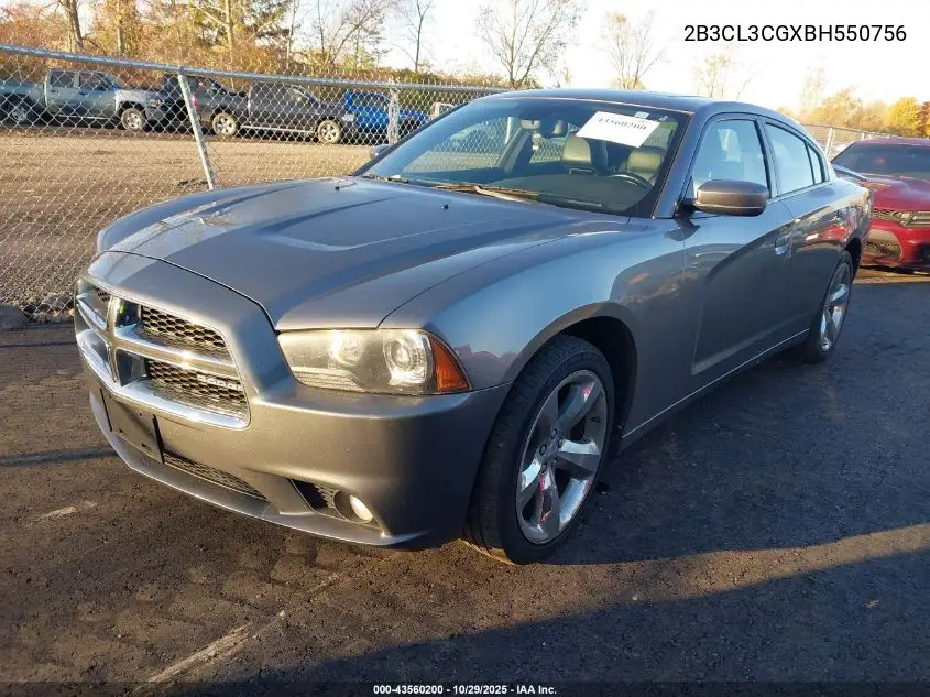 2B3CL3CGXBH550756 2011 Dodge Charger