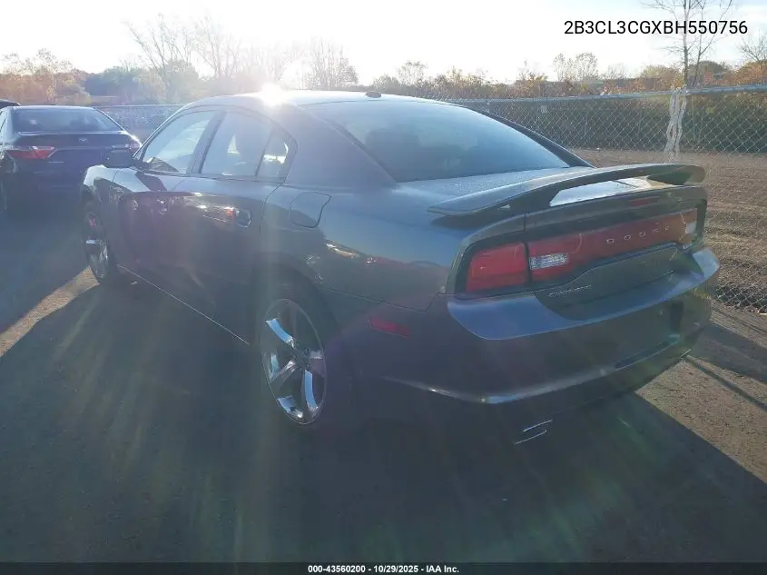 2B3CL3CGXBH550756 2011 Dodge Charger