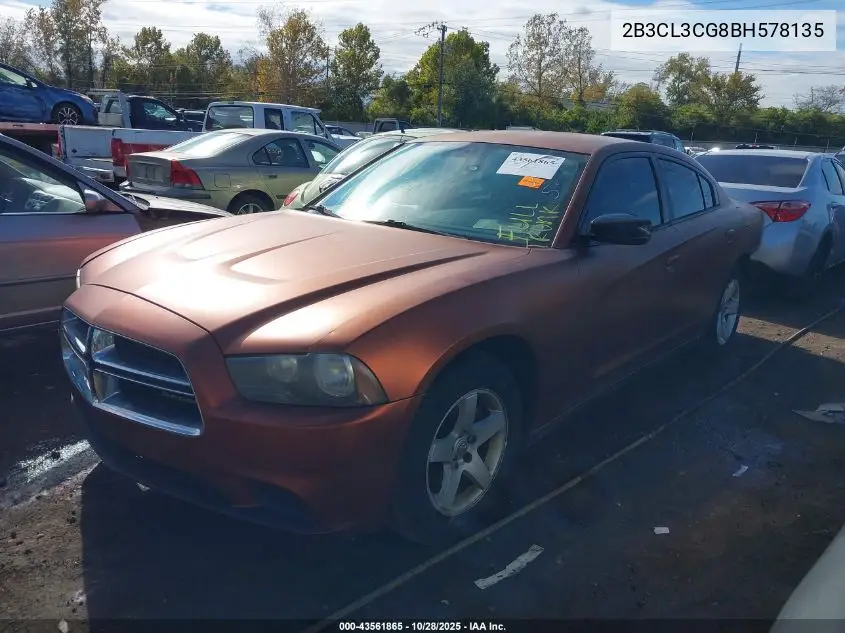 2B3CL3CG8BH578135 2011 Dodge Charger