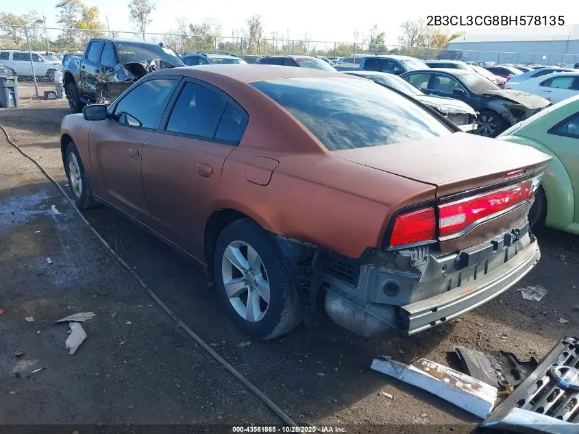 2B3CL3CG8BH578135 2011 Dodge Charger