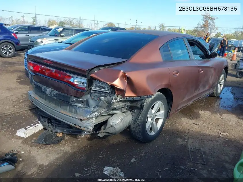 2B3CL3CG8BH578135 2011 Dodge Charger