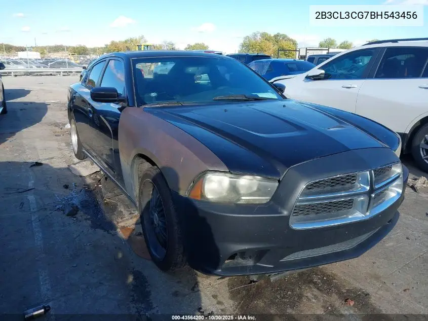 2B3CL3CG7BH543456 2011 Dodge Charger
