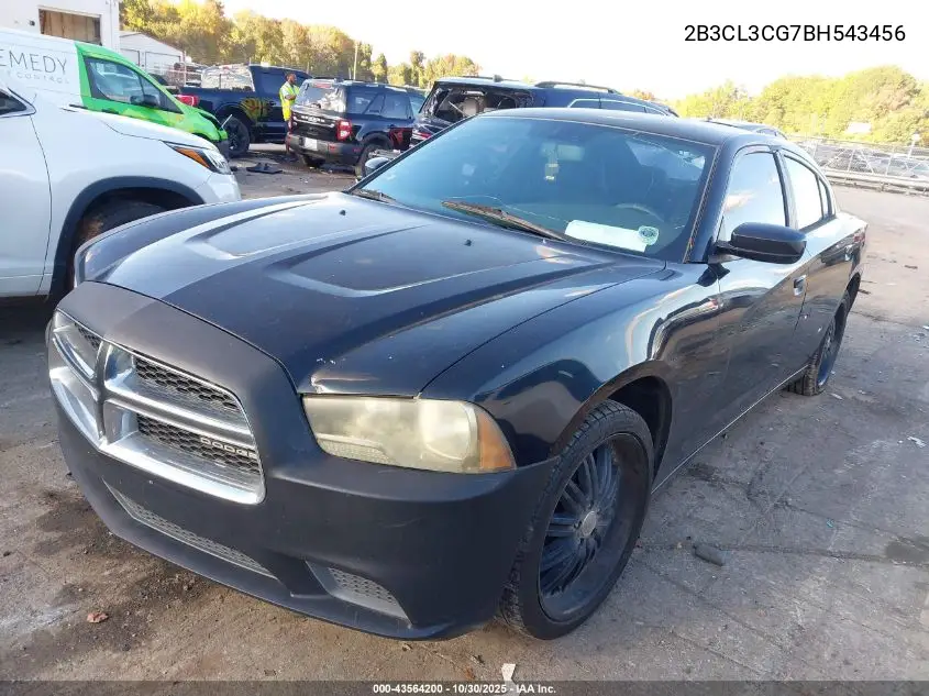2B3CL3CG7BH543456 2011 Dodge Charger