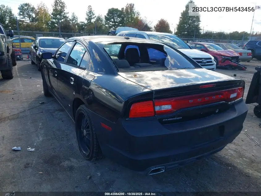 2B3CL3CG7BH543456 2011 Dodge Charger