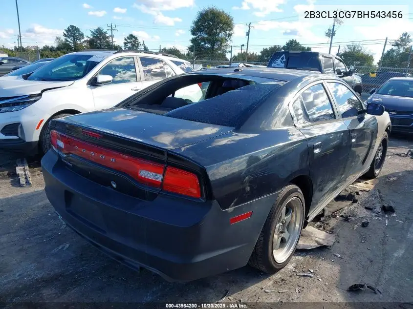 2B3CL3CG7BH543456 2011 Dodge Charger