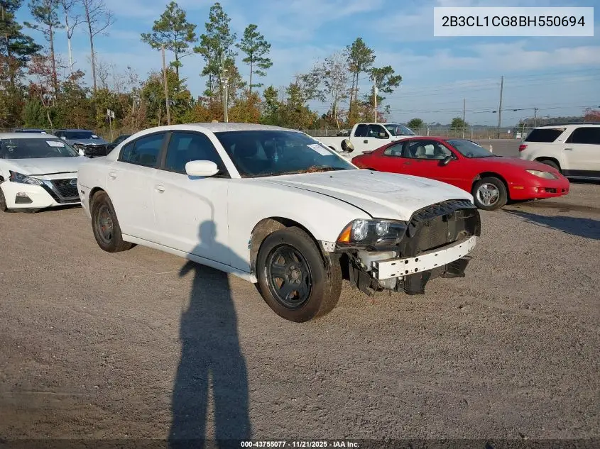 2B3CL1CG8BH550694 2011 Dodge Charger Police