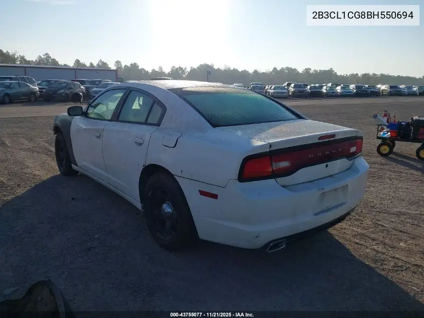 2B3CL1CG8BH550694 2011 Dodge Charger Police