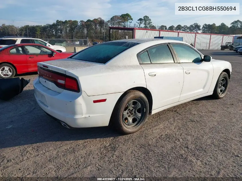 2B3CL1CG8BH550694 2011 Dodge Charger Police