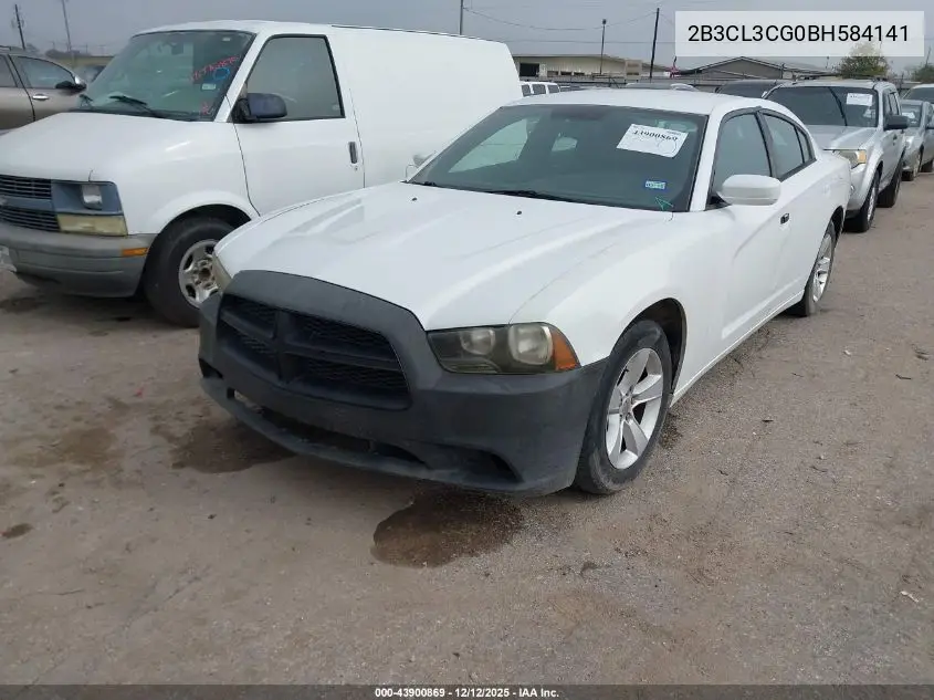 2B3CL3CG0BH584141 2011 Dodge Charger
