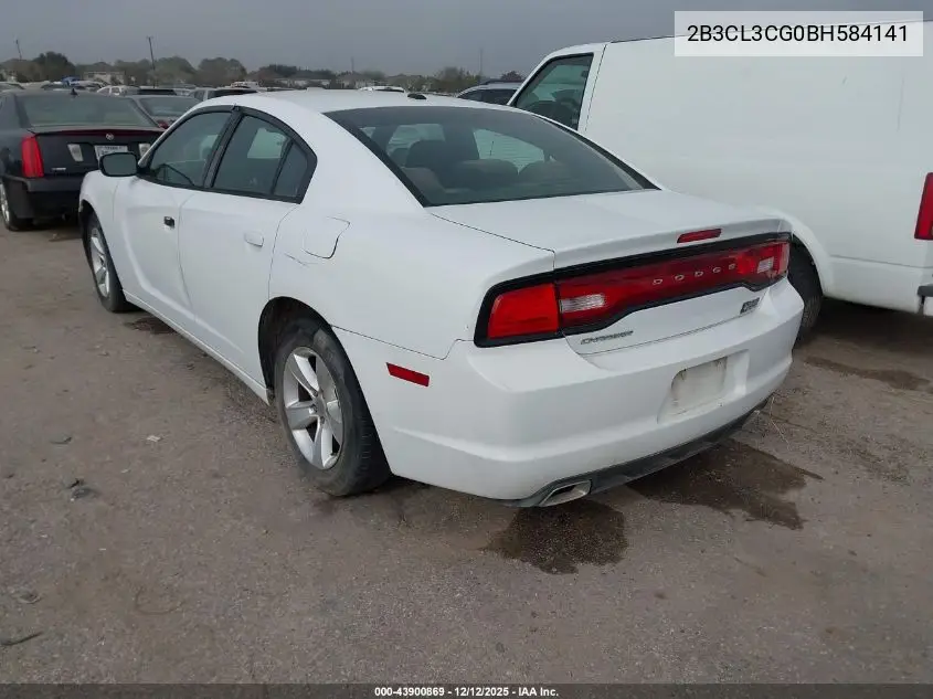 2B3CL3CG0BH584141 2011 Dodge Charger