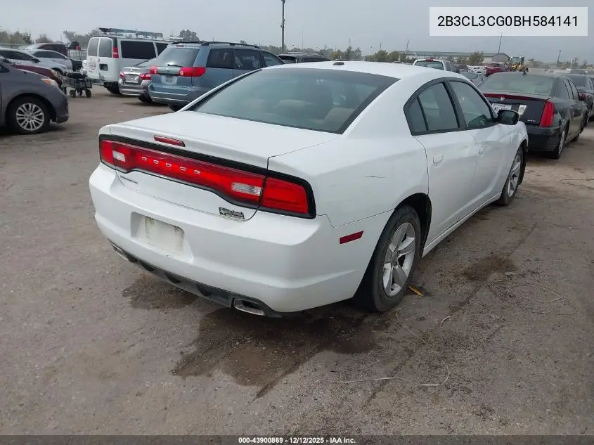 2B3CL3CG0BH584141 2011 Dodge Charger