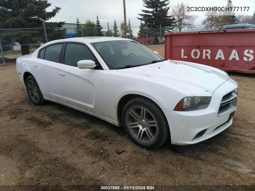 2012 Dodge Charger Sxt VIN: 2C3CDXHG0CH177177 Lot: 30037800