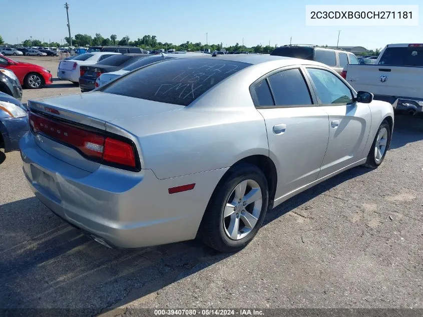 2C3CDXBG0CH271181 2012 Dodge Charger Se