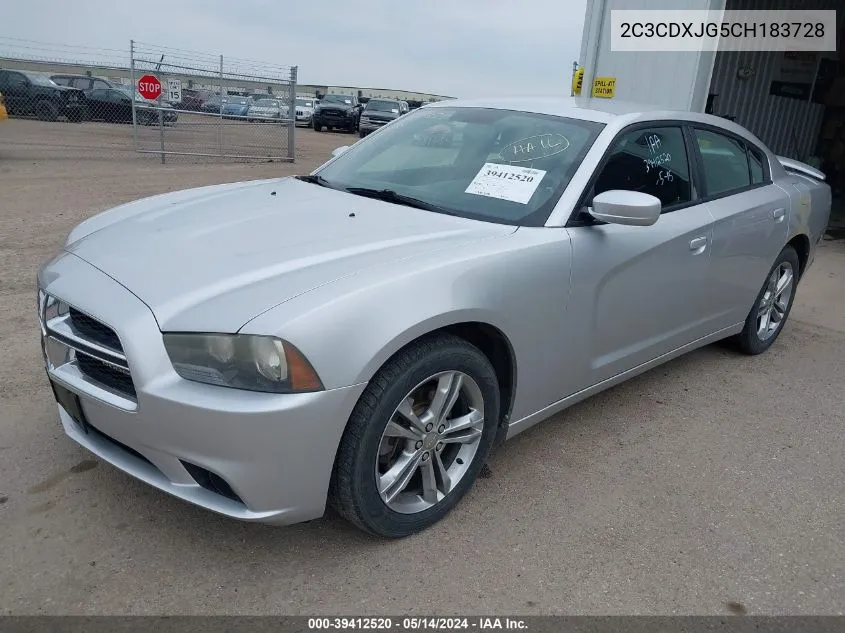 2C3CDXJG5CH183728 2012 Dodge Charger Sxt