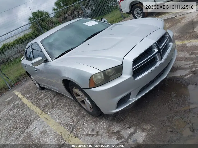 2012 Dodge Charger Se VIN: 2C3CDXBG1CH162518 Lot: 39427436