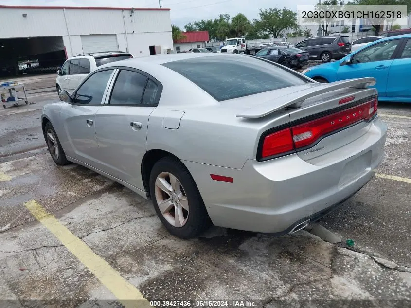 2012 Dodge Charger Se VIN: 2C3CDXBG1CH162518 Lot: 39427436