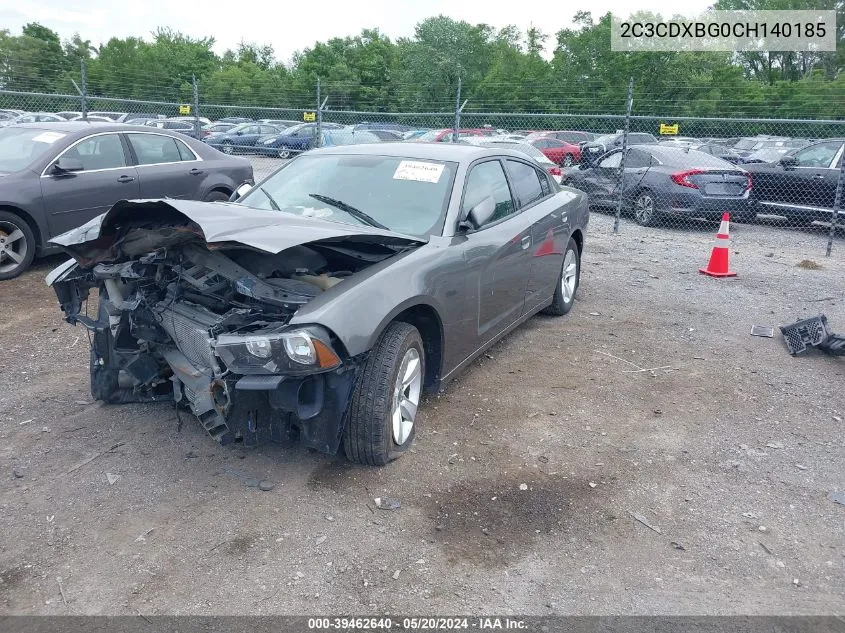 2012 Dodge Charger Se VIN: 2C3CDXBG0CH140185 Lot: 39462640