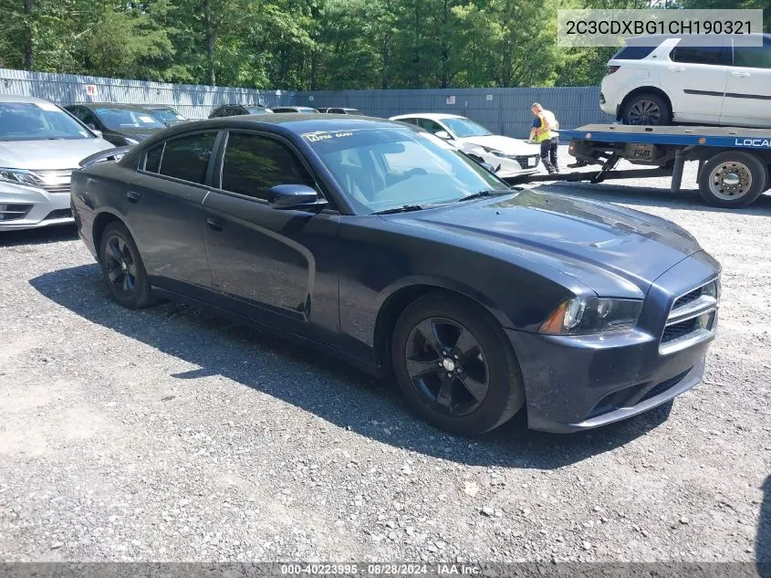 2C3CDXBG1CH190321 2012 Dodge Charger Se