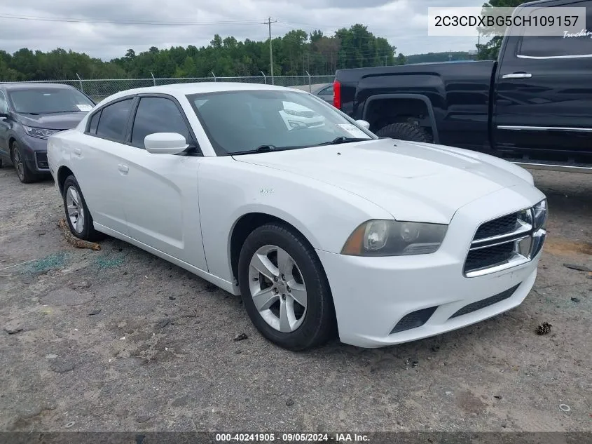 2012 Dodge Charger Se VIN: 2C3CDXBG5CH109157 Lot: 40241905