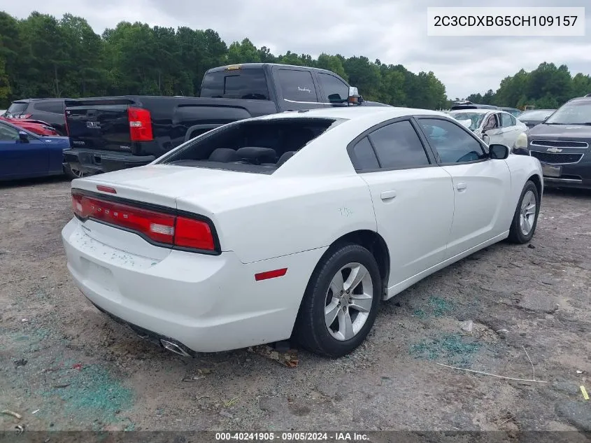 2012 Dodge Charger Se VIN: 2C3CDXBG5CH109157 Lot: 40241905