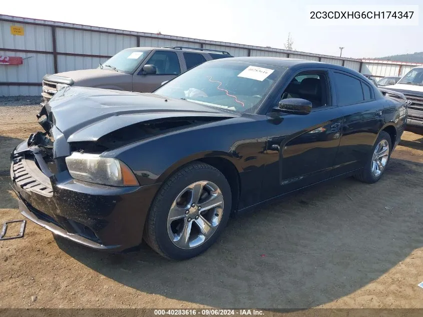 2C3CDXHG6CH174347 2012 Dodge Charger Sxt