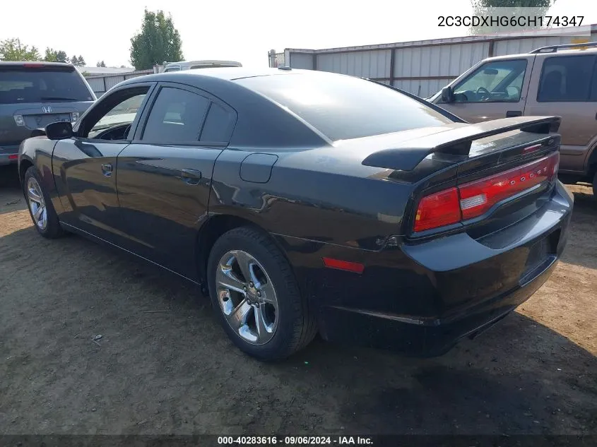 2C3CDXHG6CH174347 2012 Dodge Charger Sxt