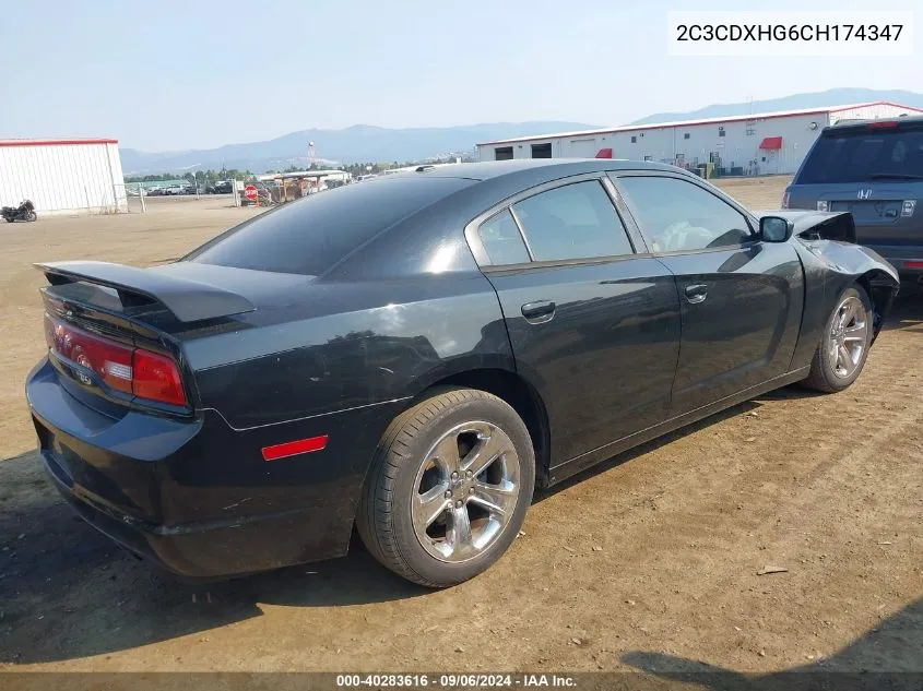 2C3CDXHG6CH174347 2012 Dodge Charger Sxt