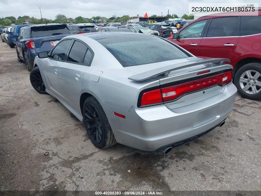 2012 Dodge Charger Police VIN: 2C3CDXAT6CH180575 Lot: 40285393