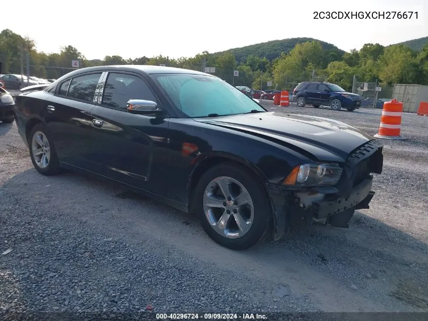 2012 Dodge Charger Sxt VIN: 2C3CDXHGXCH276671 Lot: 40296724