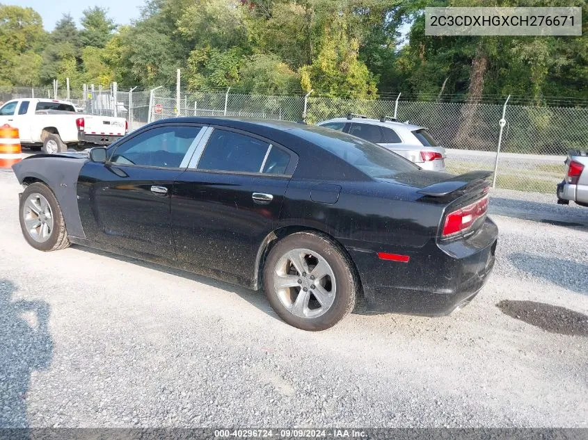 2012 Dodge Charger Sxt VIN: 2C3CDXHGXCH276671 Lot: 40296724