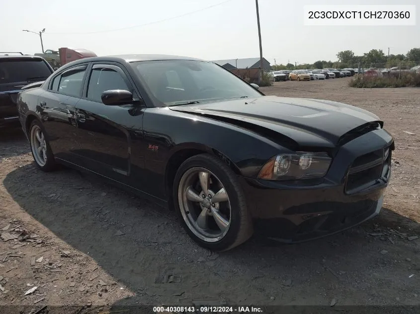 2C3CDXCT1CH270360 2012 Dodge Charger R/T