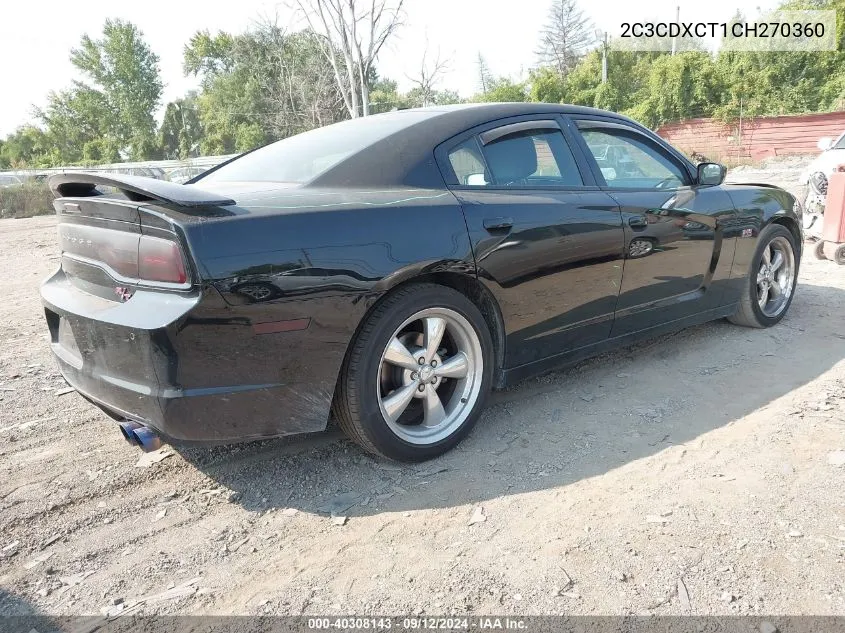 2C3CDXCT1CH270360 2012 Dodge Charger R/T