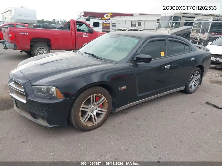 2012 Dodge Charger R/T VIN: 2C3CDXCT7CH202533 Lot: 40348571