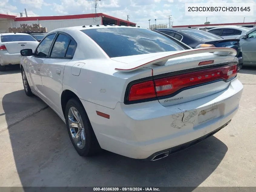 2C3CDXBG7CH201645 2012 Dodge Charger Se