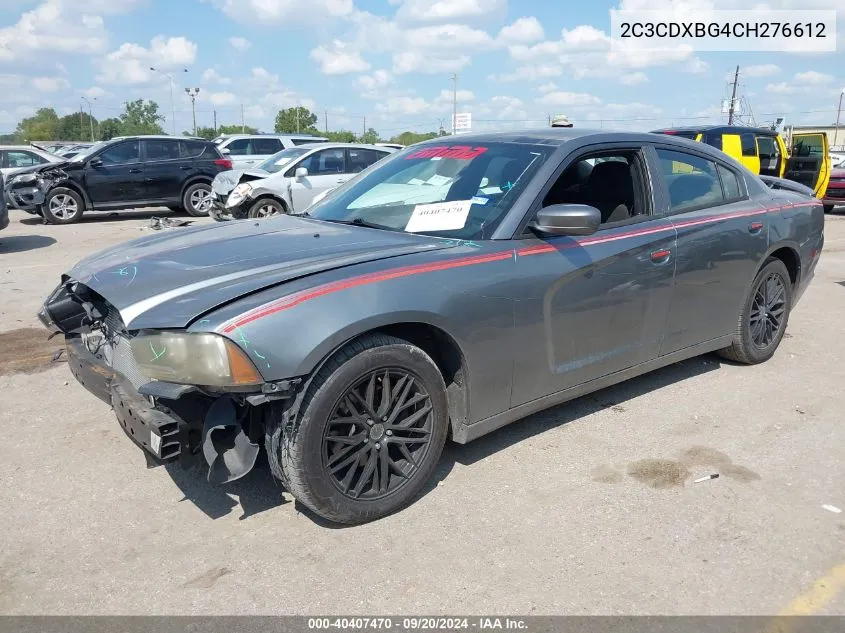 2012 Dodge Charger Se VIN: 2C3CDXBG4CH276612 Lot: 40407470