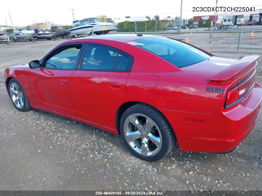 2012 Dodge Charger R/T VIN: 2C3CDXCT2CH225041 Lot: 40409185