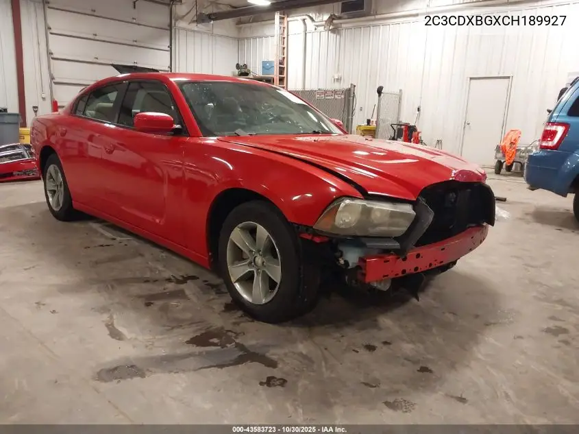 2C3CDXBGXCH189927 2012 Dodge Charger Se