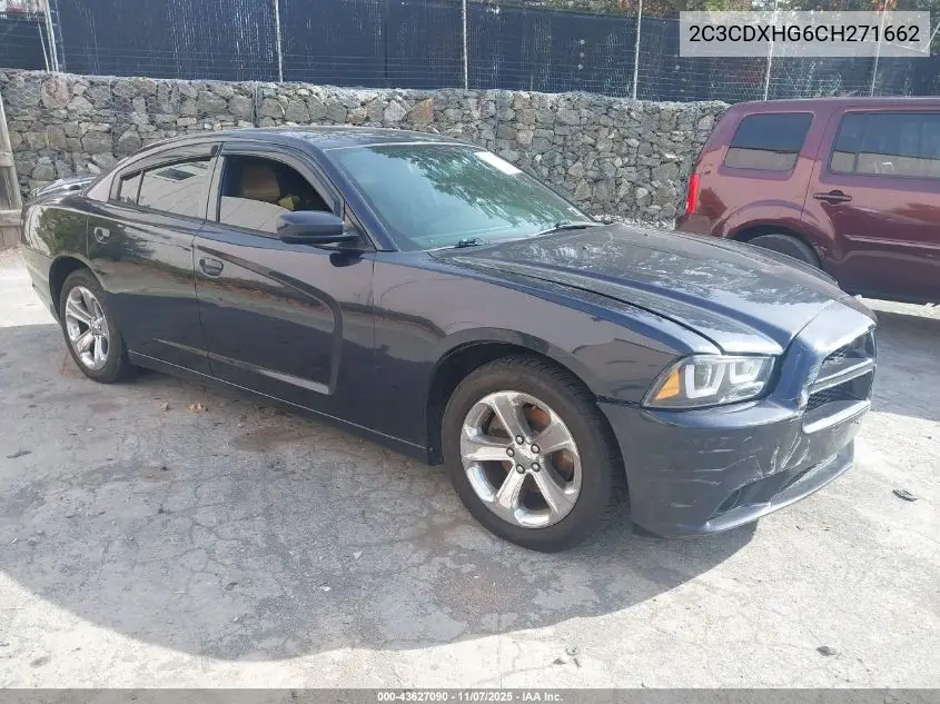 2C3CDXHG6CH271662 2012 Dodge Charger Sxt