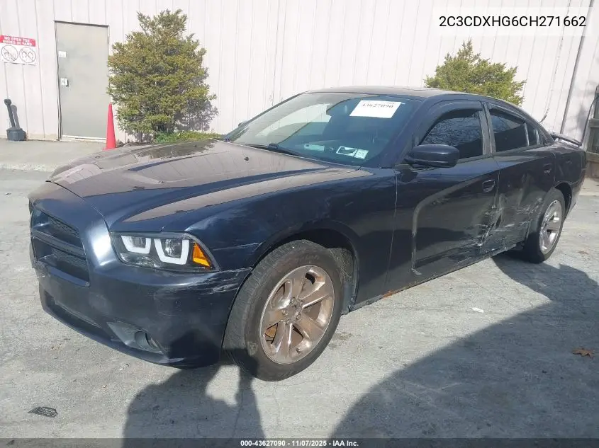 2C3CDXHG6CH271662 2012 Dodge Charger Sxt